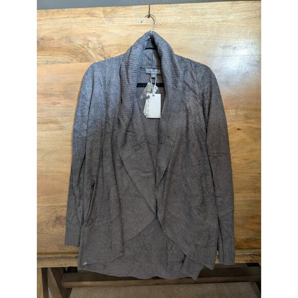 Barefoot Dreams Cozychic Lite Duster Sweater Women's S Gray Nylon Open Front NWT - Picture 1 of 3
